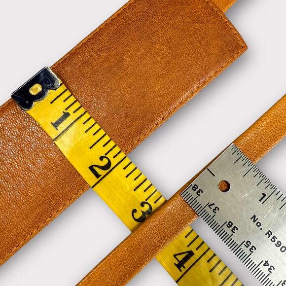 Raina Bronco Leather Wrap Belt with Pouch Bag Brown Cognac Tassels Made in USA - Picture 9 of 9